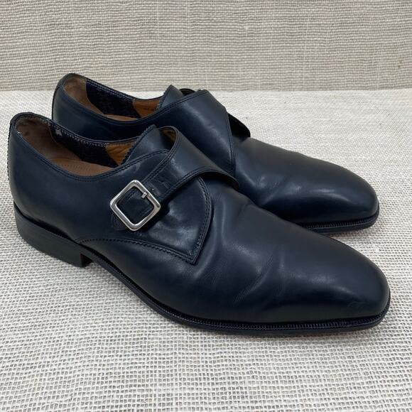 Florsheim Imperial All Leather Black Single Monk Strap Dress Shoes Men's 9.5 EEE - Picture 1 of 10